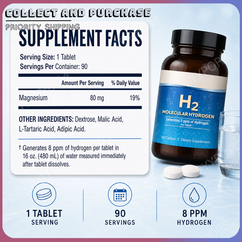 Molecular Hydrogen H2 Tablets  - Health With Wellness recension och pris