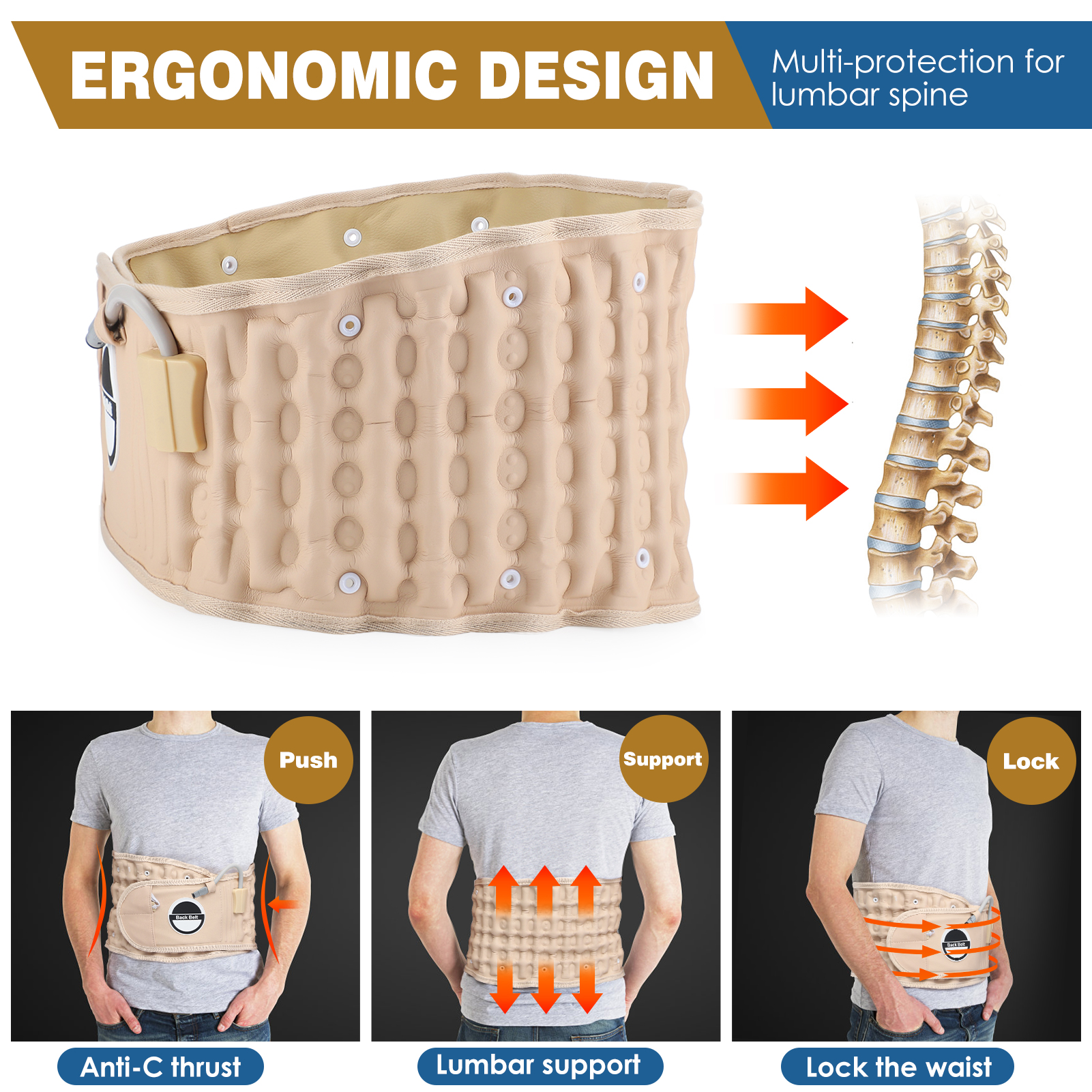 Spinal Air Traction Brace Deco - Posture Corrector Back Brace recension och pris