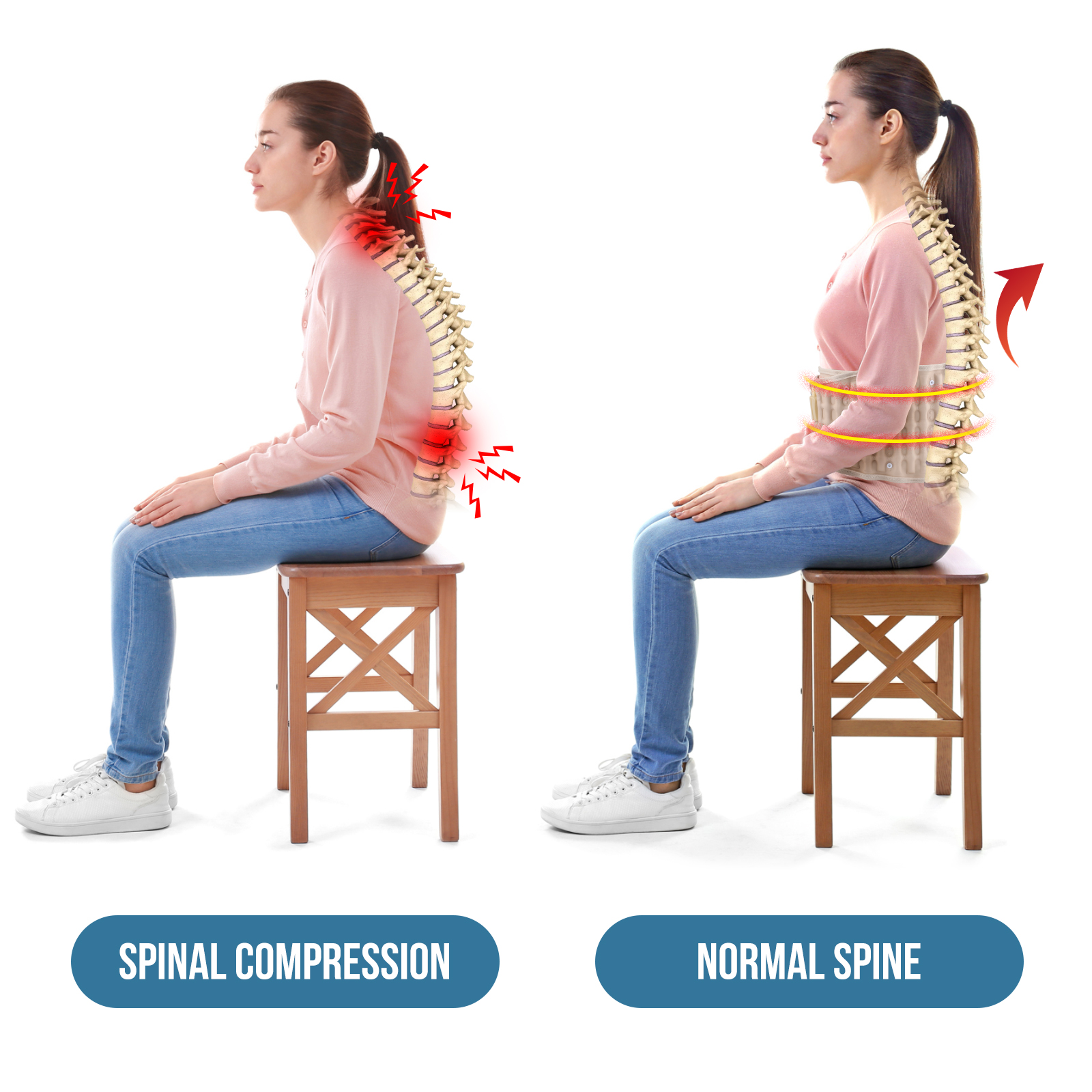 Spinal Air Traction Brace Deco - Posture Corrector Back Brace recension och pris