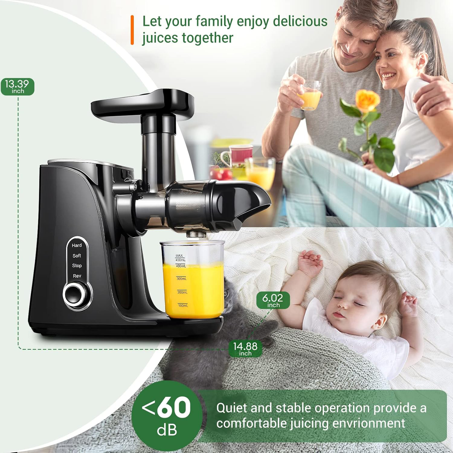 &* QANA Juicer Machines,Slow C - Cold Press Juicer recension och pris