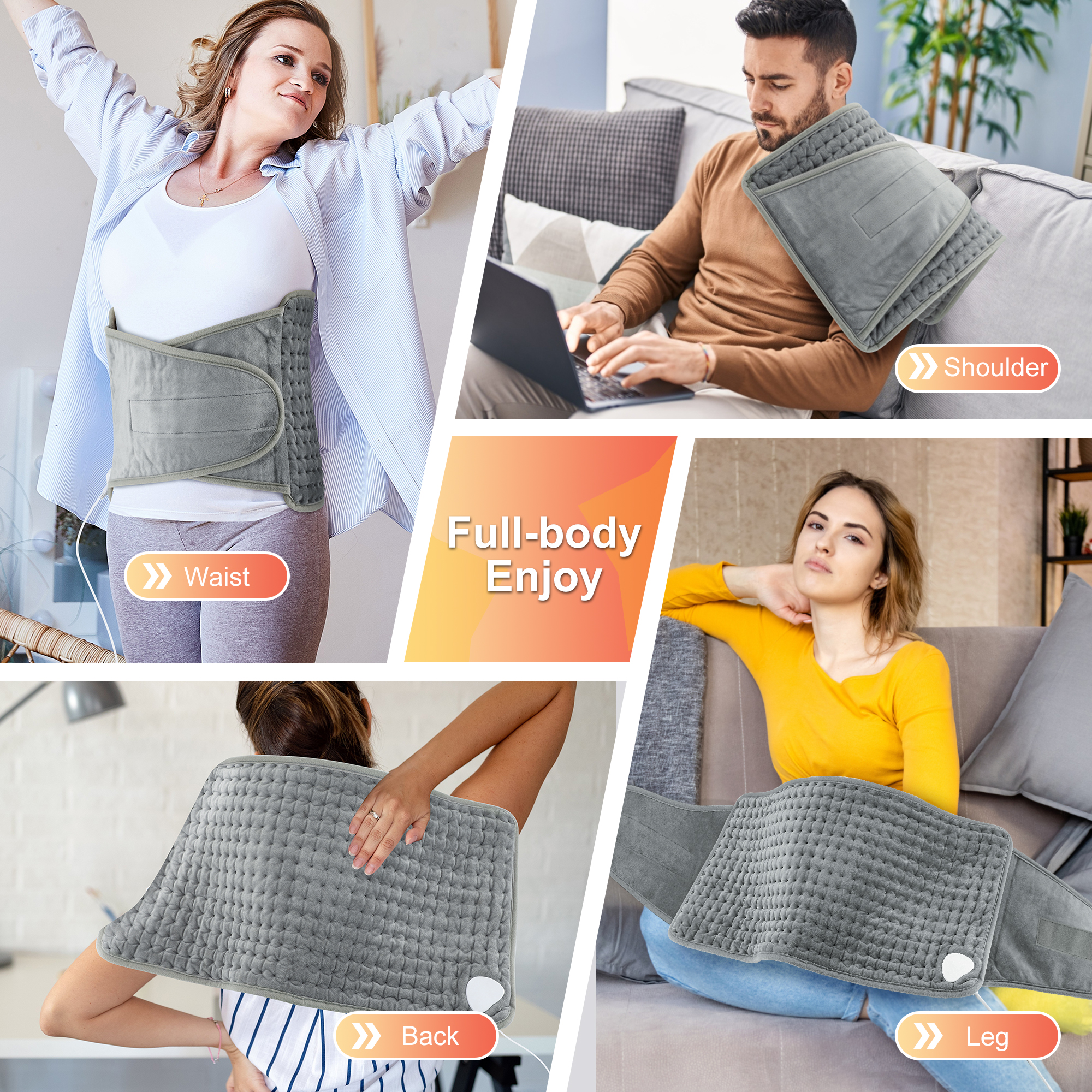 Back Heating Support Belt Elec - Posture Corrector Back Brace recension och pris